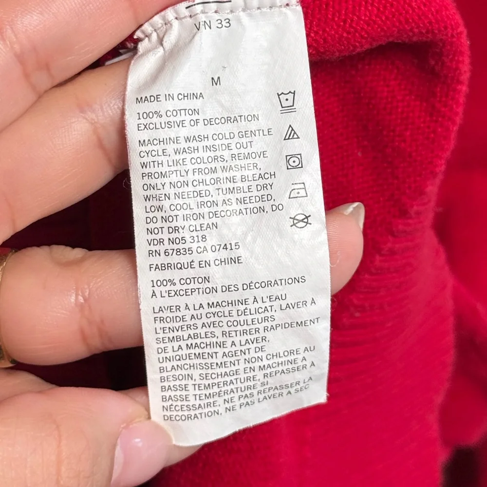 Nautica Men's Bold Red Zip-Up Sweater | Medium